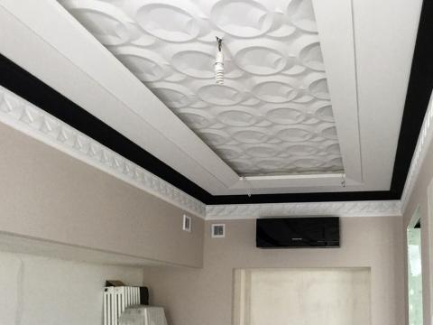 3д панель в кессоне на потолке